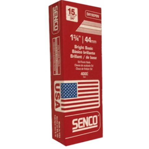 SENCO 15 Ga X  1 3/4" BRIGHT FINISH NAIL  ** CALL STORE FOR AVAILABILITY AND TO PLACE ORDER **
